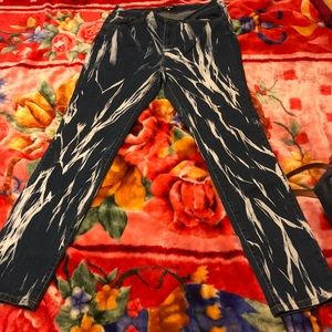 Tie dye denim jeans